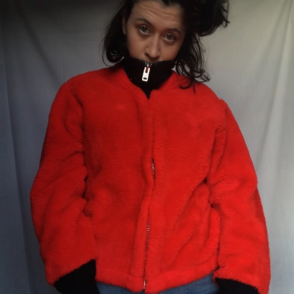 FUZZY SWEATER JACKET - Picture 1 of 8